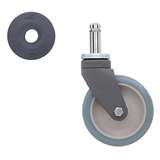 5" Antimicrobial Polyurethane Swivel Stem Caster for Super Erecta Industrial Wire Shelving Racks redirect to product page
