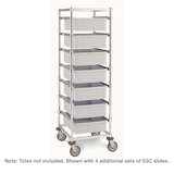 Metro Adjustable Single-Bay Kitting Cart, 26" x 20.625"-29.375" x 68", Polyurethane Casters redirect to product page