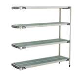 MetroMax i AX366GX3 4-Shelf Plastic Industrial Shelving Add-On Unit, 18" x 60" x 63" redirect to product page