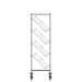 Mobile Chrome Wire Shelving Unit with 4-Slanted Shelves and 1-Flat Top Shelf, 18 x 48 x 60"