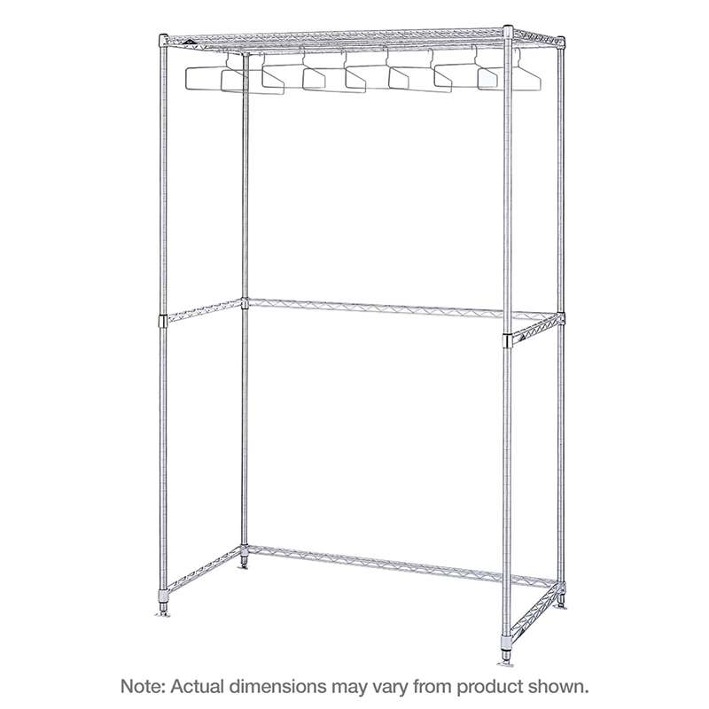 Garment Rack 24 x 60" w/Hangers Stainless Steel