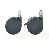 Decorative Braking Swivel Caster, 4", with Threaded Insert for Use with Mobile Posts redirect to product page