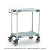 2-Shelf Industrial Polymer Shelving Lab Utility Cart, Solid Shelf Mats, 24 x 36 x 39.25 redirect to product page