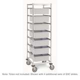Single-BayTote Racks with 5" Plated Casters and Resilient Rubber Wheels redirect to product page