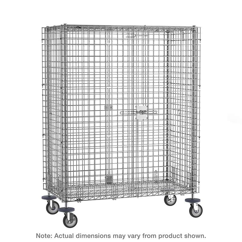 qwikSLOT Mobile Security Cabinet 21.5 x 52.75 x 68.5", Chrome Wire