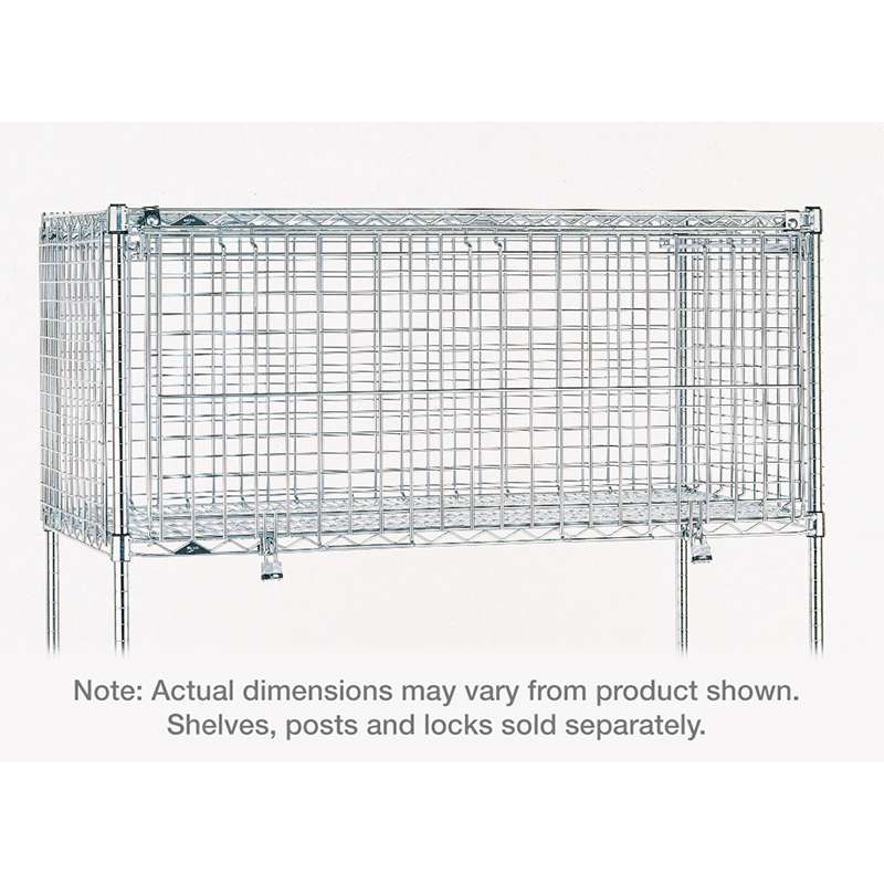 Security Module for 24 x 30" Super Erecta Shelving Units, Stainless Steel Wire