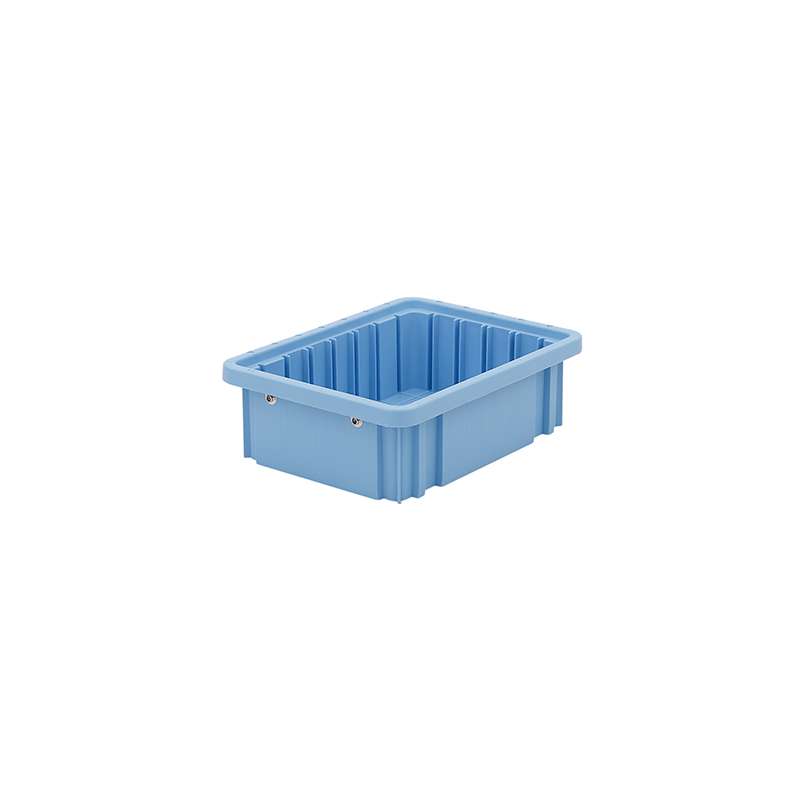 Dissipative Stackable Divider Tote Box, Blue, 9-3/16 x 6-9/16 x 3" ID (Dividers not Included)