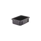 Conductive Stackable Divider Tote Box, Black, 9-3/16 x 6-9/16 x 3" ID (Dividers not Included) redirect to product page