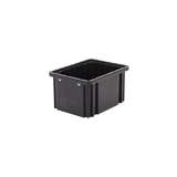 Conductive Stackable Divider Tote Box, Black, 9-3/16 x 6-9/16 x 5-1/2" ID (Dividers not Included) redirect to product page
