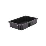 Conductive Stackable Divider Tote Box, Black, 14-7/8 x 9-1/4 x 3" ID (Dividers not Included) redirect to product page