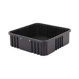 Conductive Stackable Divider Tote Box, Black, 15 x 15 x 4-1/2" ID (Dividers not Included) redirect to product page