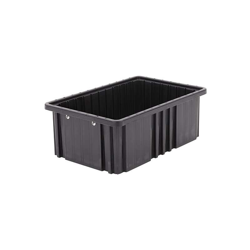 Metro Bentron Conductive Polypropylene Tote, Black, 16.5 x 10.875 x 6in, 12 per Case