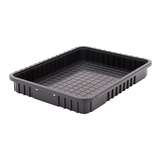 Conductive Stackable Divider Tote Box, Black, 20-1/8 x 15-1/8 x 2-1/2" ID (Dividers not Included) redirect to product page