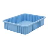 Dissipative Stackable Divider Tote Box, Blue, 20-1/8 x 15-1/8 x 4-1/2" ID (Dividers not Included) redirect to product page