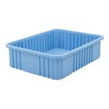 Dissipative Stackable Divider Tote Box, Blue, 20-1/8 x 15-1/8 x 5-1/2" ID (Dividers not Included) redirect to product page