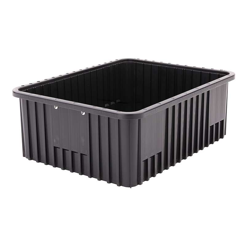 Metro Bentron Conductive Polypropylene Tote, Black, 22.5 x 17.5 x 8in, 4 per Case