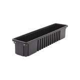 Conductive Stackable Divider Tote Box, Black, 24 x 4-1/2 x 4-1/2" ID (Dividers not Included) redirect to product page
