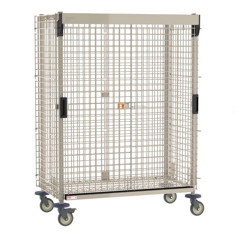 MetroMax Mobile Security Shelving Unit with SlideSecure Sliding Door, 29.0625" x 52.75" x 67.8125"