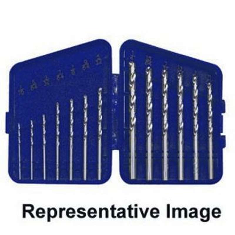 General Purpose High Speed Steel Drill Bit Set, Metal Index 15 pc