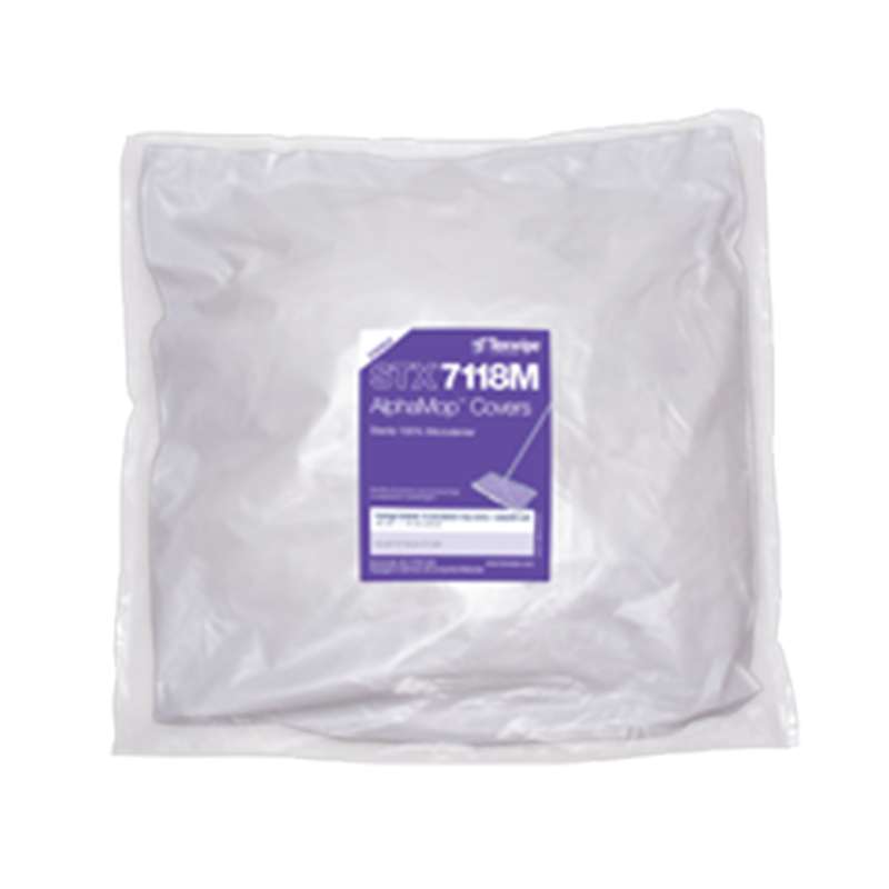 AlphaMop™ Microdenier Mop Covers, Sterile, 120 Mop Covers and 12 Pads per Case