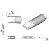 Series C245 High Thermal Chisel Soldering Cartridge, 5mm x 1.7mm redirect to product page