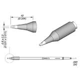 Series C245 Chisel Soldering Cartridge, 0.8mm x 0.3mm, 20mm Long Version redirect to product page