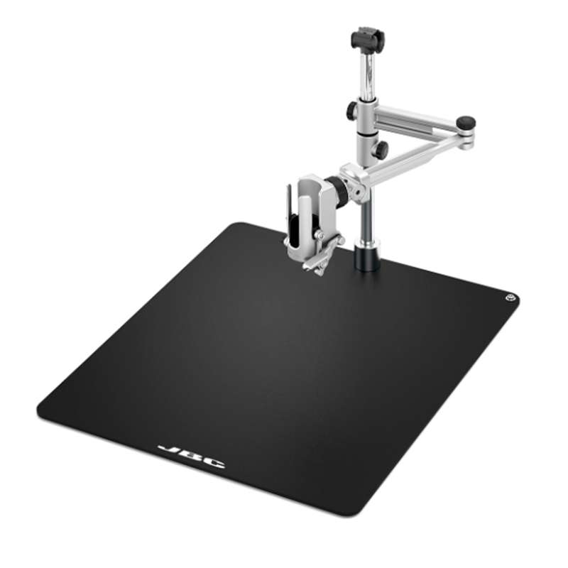 adjustable arm mounted on black base