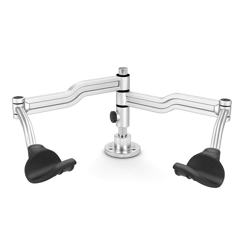 Articulated Double Hand Rest, Table-Mounted, 19.6" Arm Length, 8.1" Height