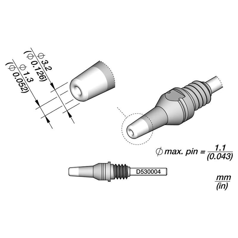 Desolder Tip, 1.3mm, S1