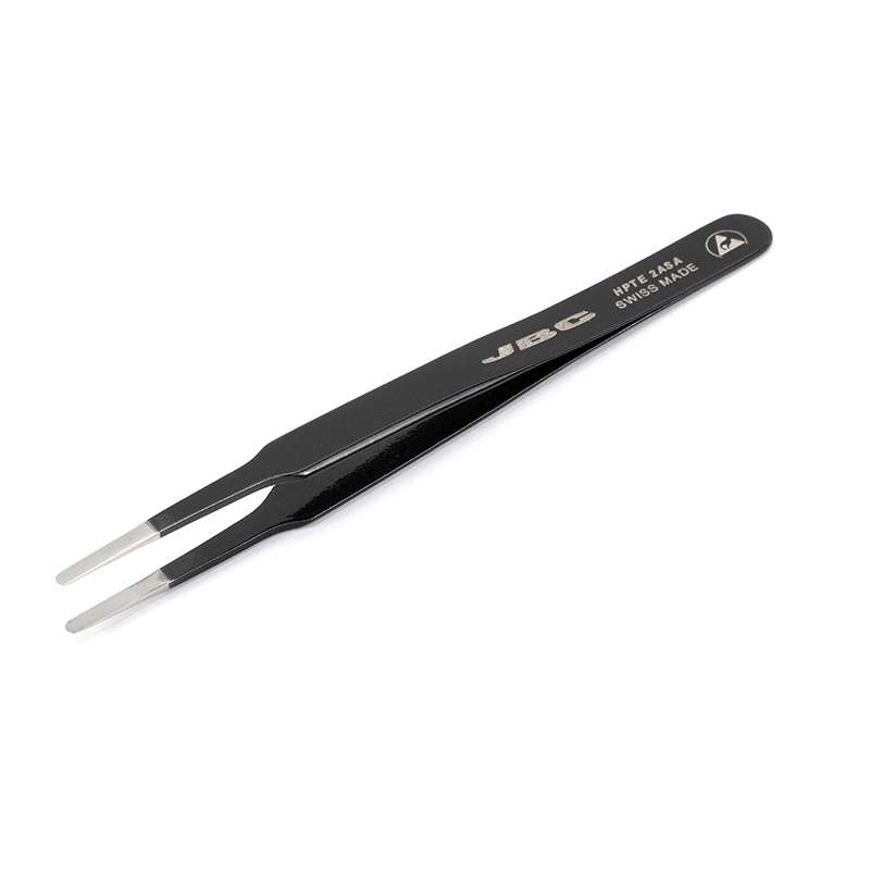 High Precision Tweezers with ESD Epoxi Coating, Round Tip