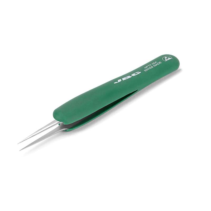 High Precicion Tweezers with Rubber Grip, Very Fine Tip