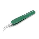 High Precicion Tweezers with Rubber Grip, Very Fine Curved Tip redirect to product page