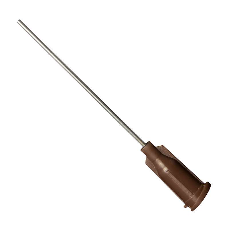 IT Series Standard Stainless Steel 19 Gauge Needle with Brown Luer Lock, .033" I.D., .043" O.D., 1-1/2" Long, 500 per Bag