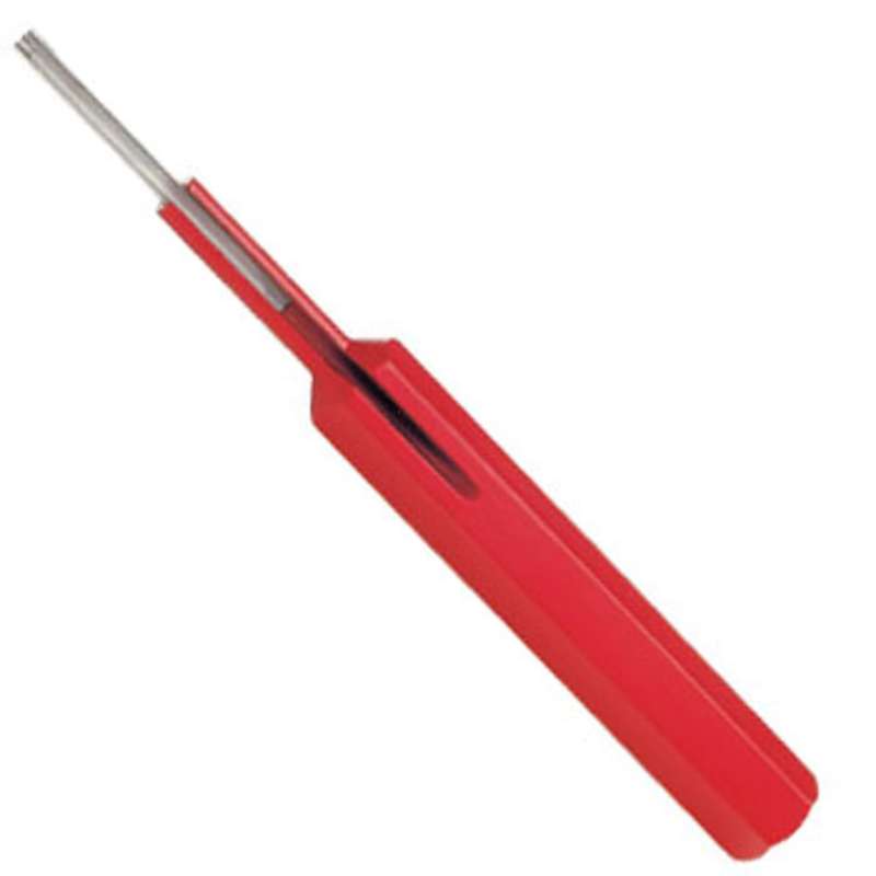 Stainless Steel Probe Insertion Tool with Red Handle, 0.040" Contact Size