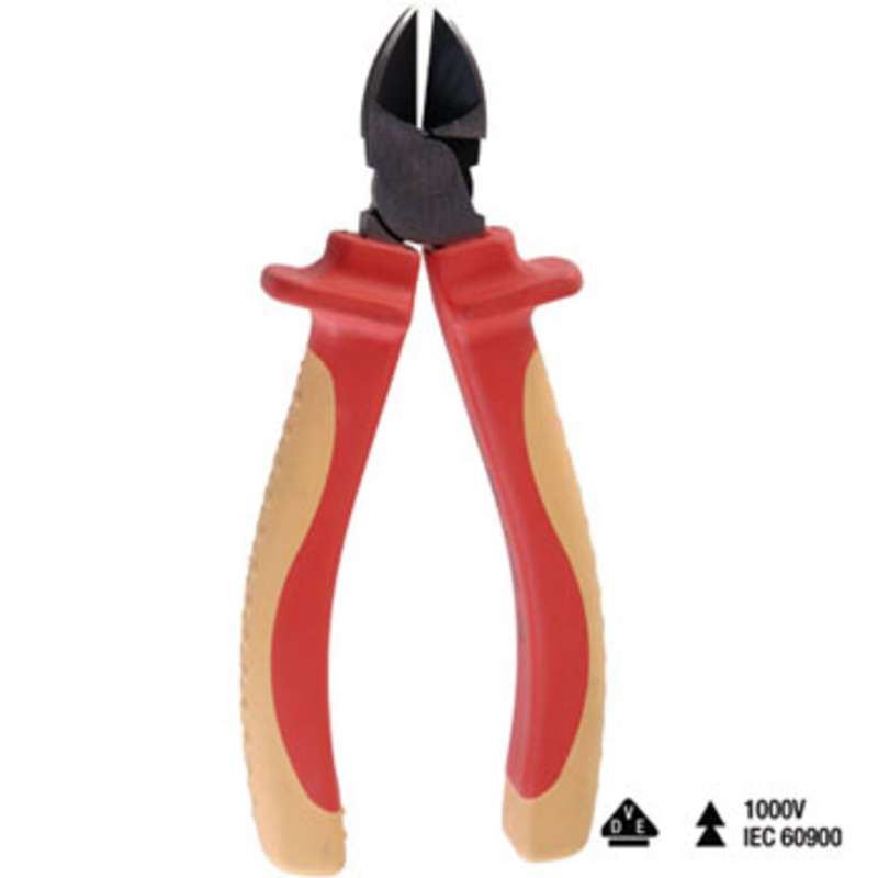 Insulated Diagonal Cutting Pliers, 6-1/4"