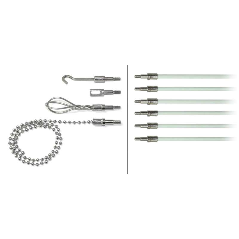 30' Glow Rod Kit with 6 Rods, Eyelet, Ball Chain Attachment, Wisk and Hook