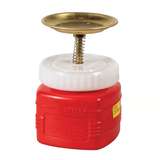 Polyethylene Nonmetallic Plunger Safety Can, 1 QT, Red redirect to product page