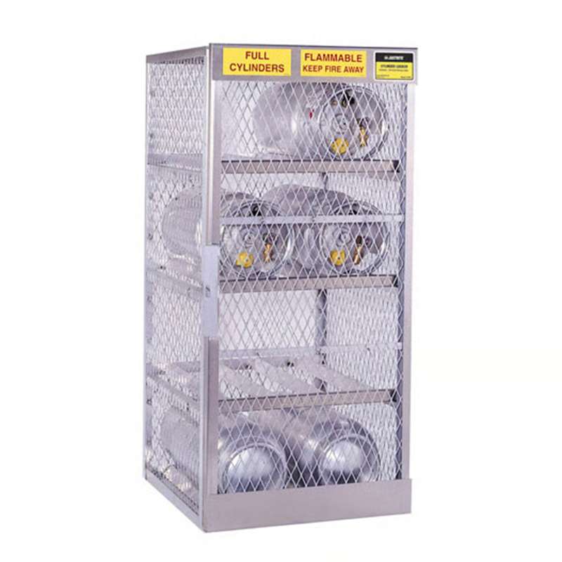 Justrite® Safe Storage Cylinder Locker, 8 Horizontal 20 or 33 lb LPG Cylinders