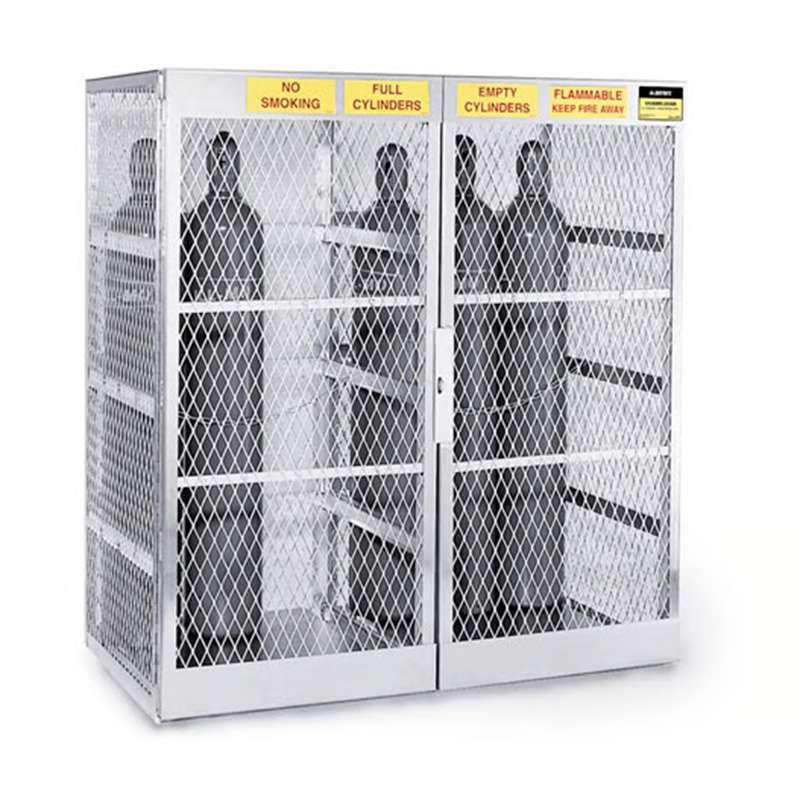 Vertical Locker For Safe Storrage Of Up To 20 Compressed Gas Cylinders