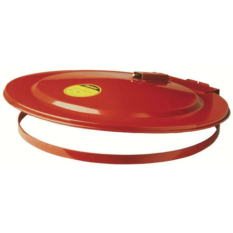 Steel Drum Cover w/Fusible Link for 200L/55GL Drum, Self-Close, Red