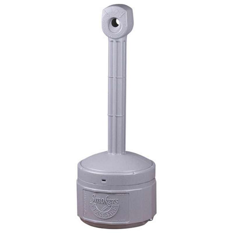 Personal Smoker's Cease Fire Cigarette Butt Receptacle, Pewter Gray, 1 Gallon Polyethylene