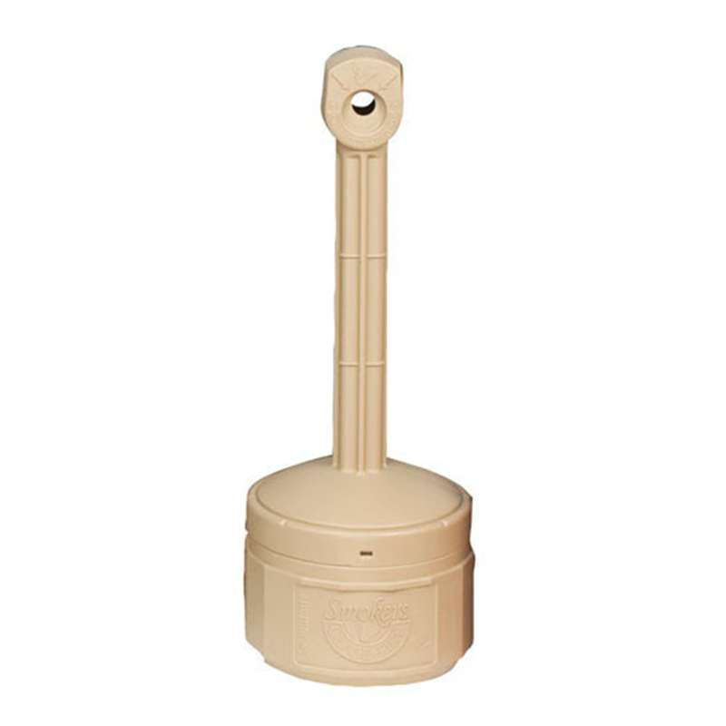 Personal Smoker's Cease Fire Cigarette Butt Receptacle, Adobe Beige, 1 Gallon Polyethylene