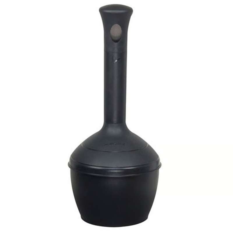 Elite Smoker's Cease Fire Cigarette Butt Receptacle, Eco Black, 4 Gallon Polyethylene