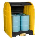 EcoPolyBlend Drum Shed with Rolltop Doors, Accommodates 4 Drums, Polyethylene redirect to product page