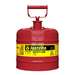 Type I Steel Saety Can w/Single Spout, 2 gallon