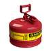 Type I Steel Saety Can w/Single Spout, 2.5 gallon