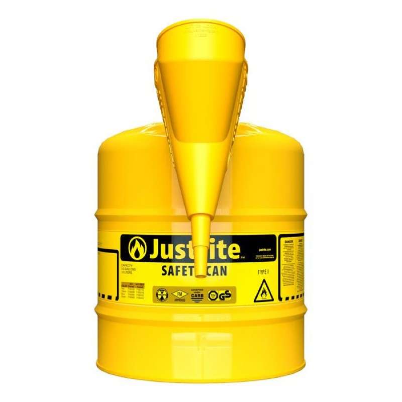 Type I Steel Saety Can w/Single Spout & Funnel for Diesel, 5 Gallon