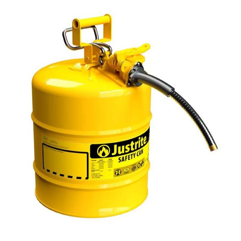 5 Gallon Type II Safety Can for Diesel, Yellow, 5/8" hose