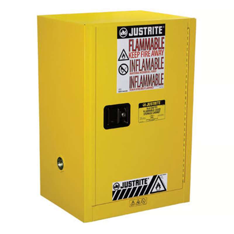 Sure-Grip® Ex Compac Flammable Safety Cabinet, Yellow, 12 Gallon Capacity
