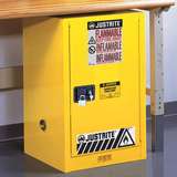 EX Compact Flammable Saefty Cabinet, 12 Gallon, 1 Self Close Door, Yellow redirect to product page